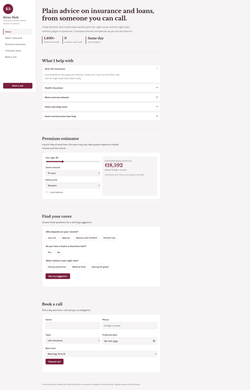 Kiran Shah – Insurance and Loan Advisor