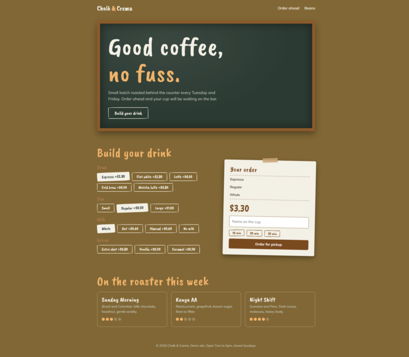 Chalk & Crema Cafe