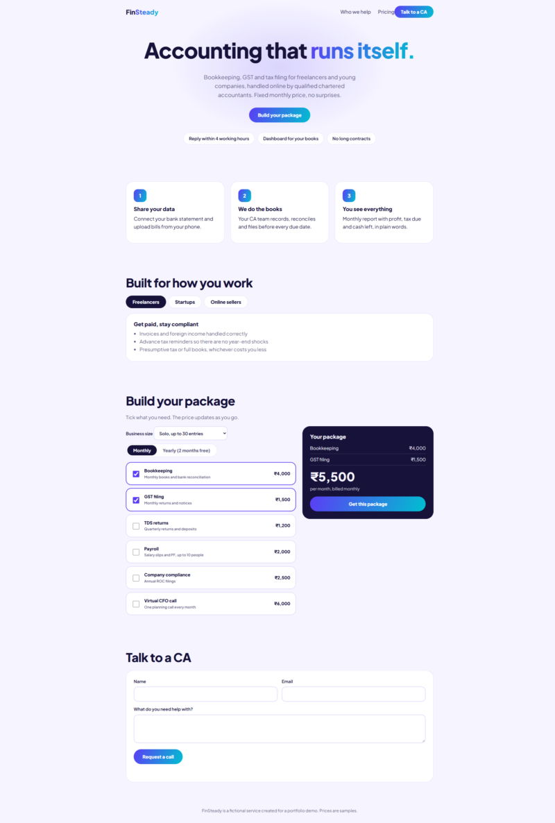 FinSteady – Online CA